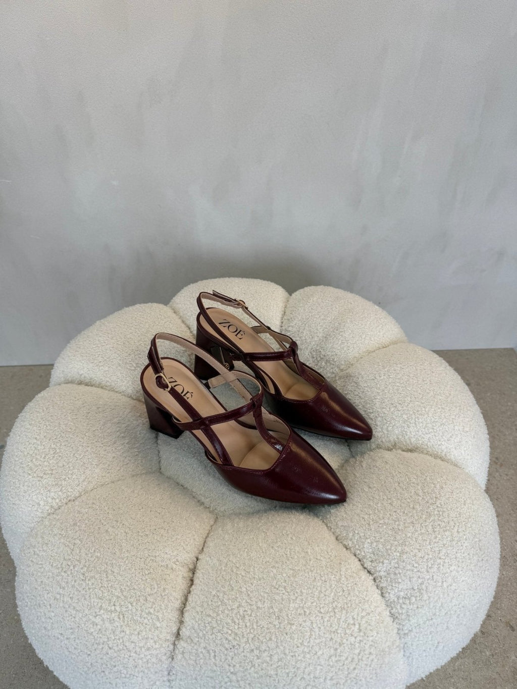 Tacones Burgundy Charol 15095 Hebilla Tacón Alto Punta Fina de mujer Costa Rica - Calzado 365