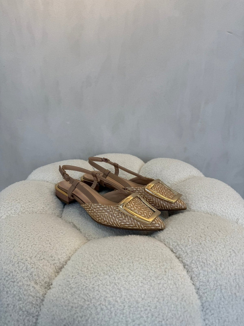 Tacones Camel 15093 Tacón Bajo Punta Cuadrada Slingback de mujer Costa Rica - Calzado 365
