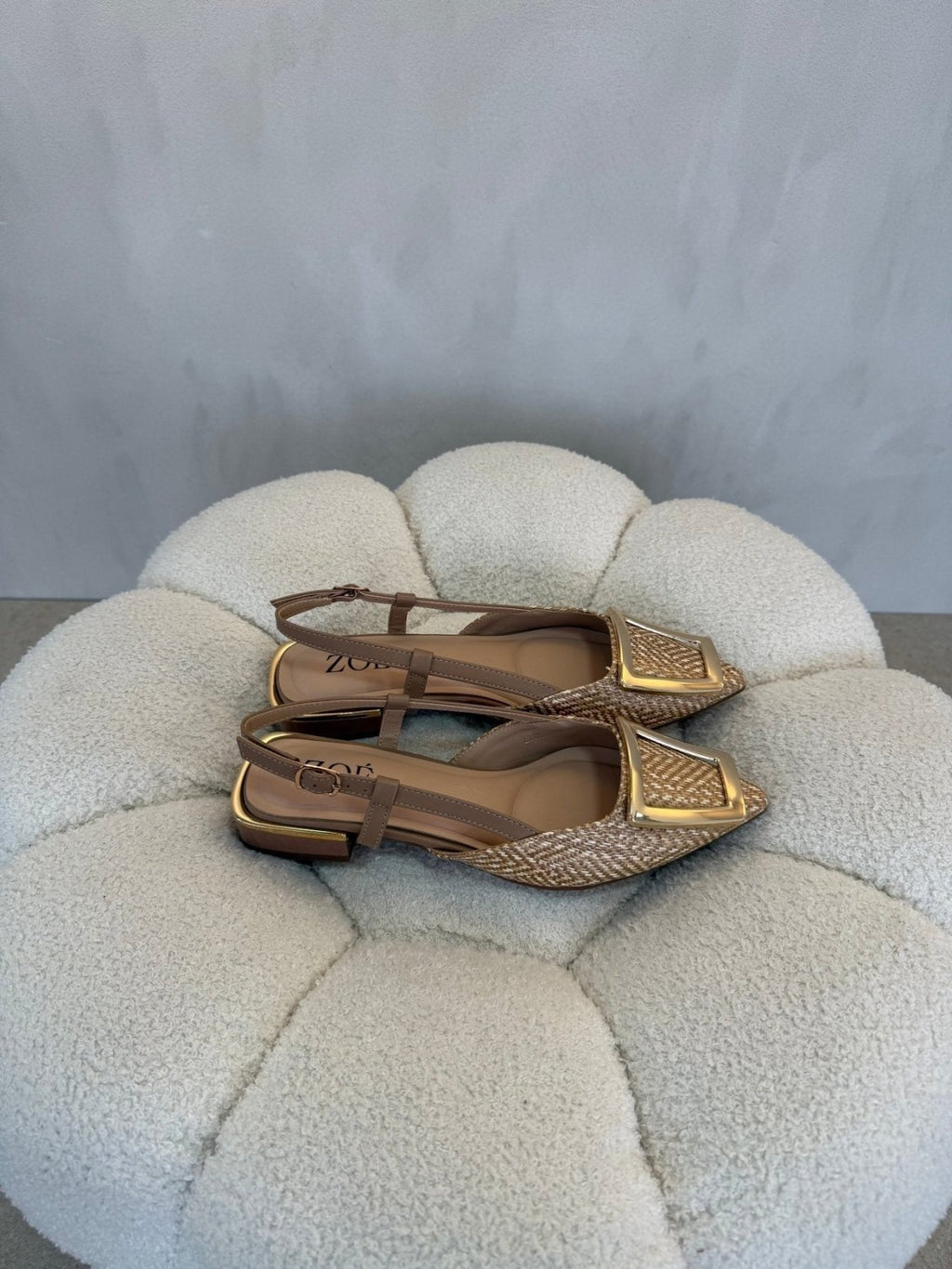 Tacones Camel 15093 Tacón Bajo Punta Cuadrada Slingback de mujer Costa Rica - Calzado 365