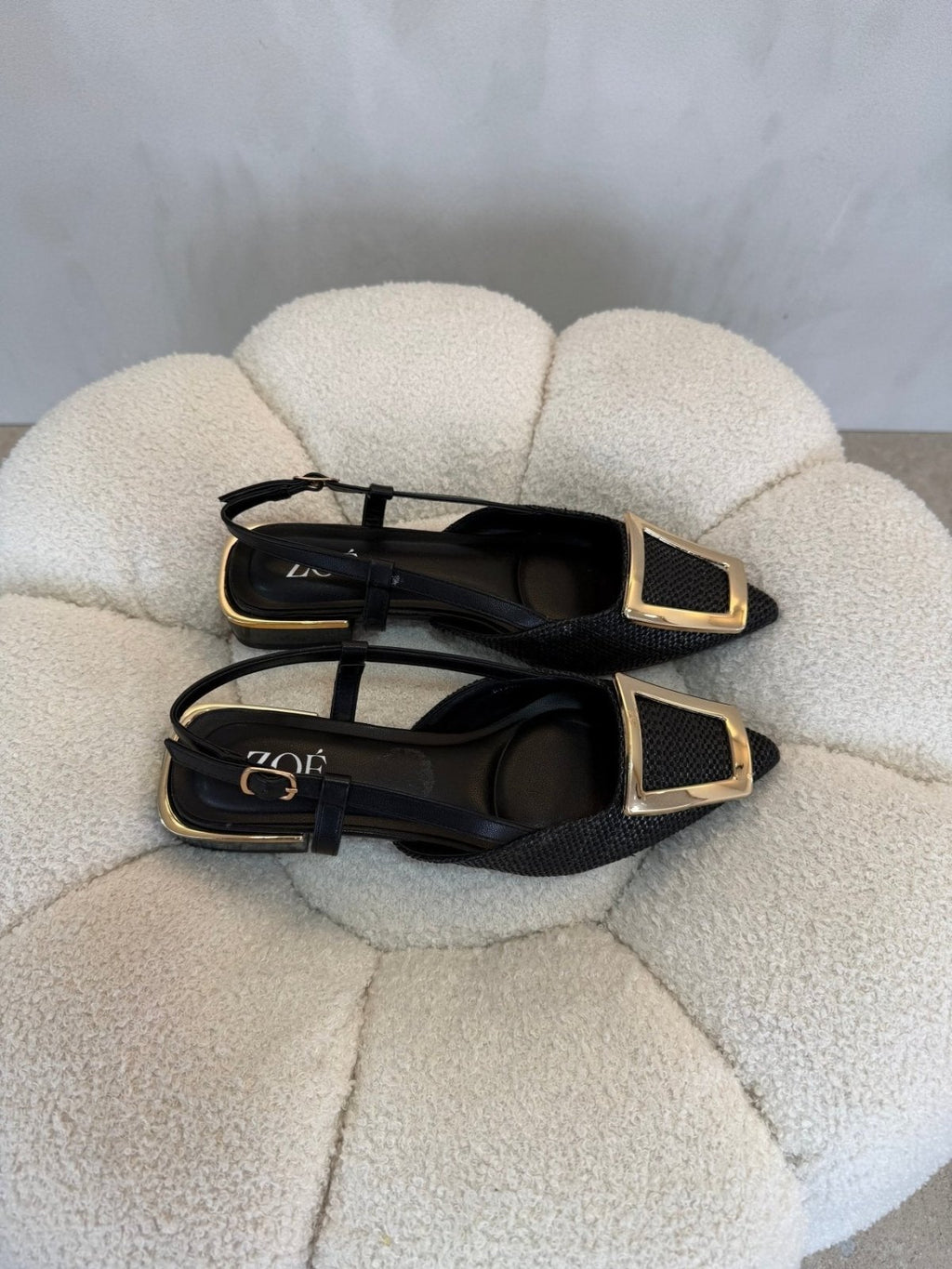 Tacones Negro 15091 Tacón Bajo Punta Fina Slingback de mujer Costa Rica - Calzado 365