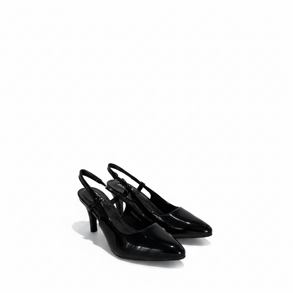 Tacones Negro Charol 15096 Punta Fina Slingback de mujer Costa Rica - Calzado 365