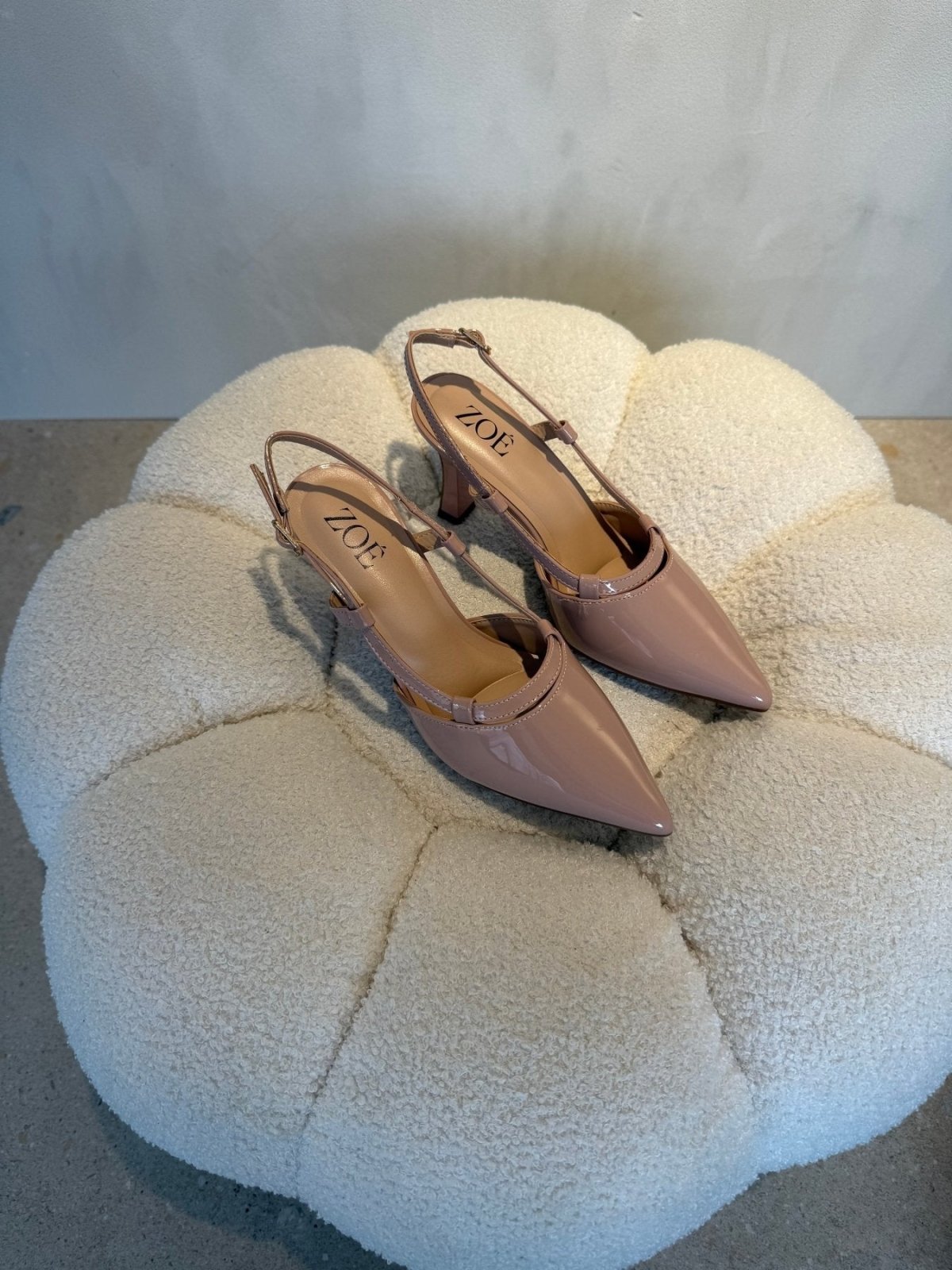 Tacones Nude 15099 Punta Fina Slingback de mujer Costa Rica - Calzado 365