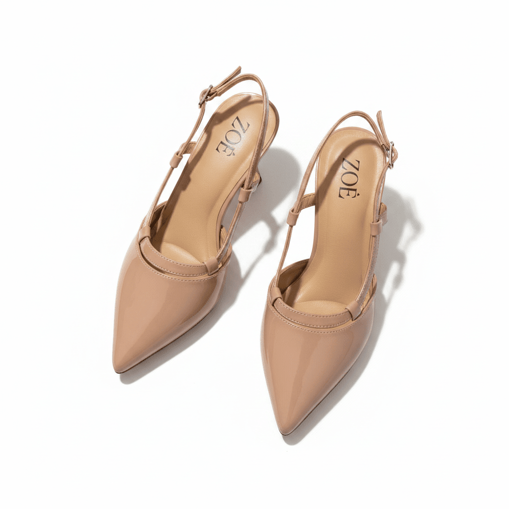 Tacones Nude 15099 Punta Fina Slingback de mujer Costa Rica - Calzado 365