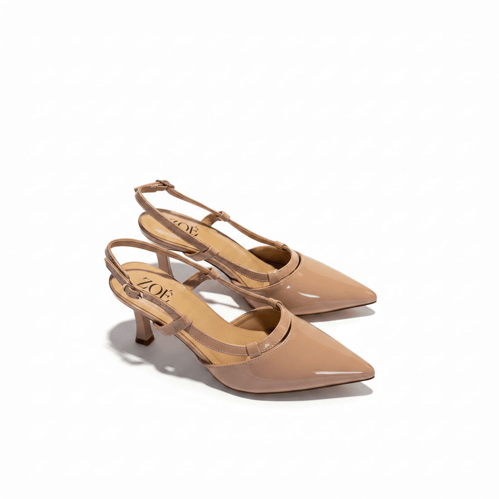 Tacones Nude 15099 Punta Fina Slingback de mujer Costa Rica - Calzado 365