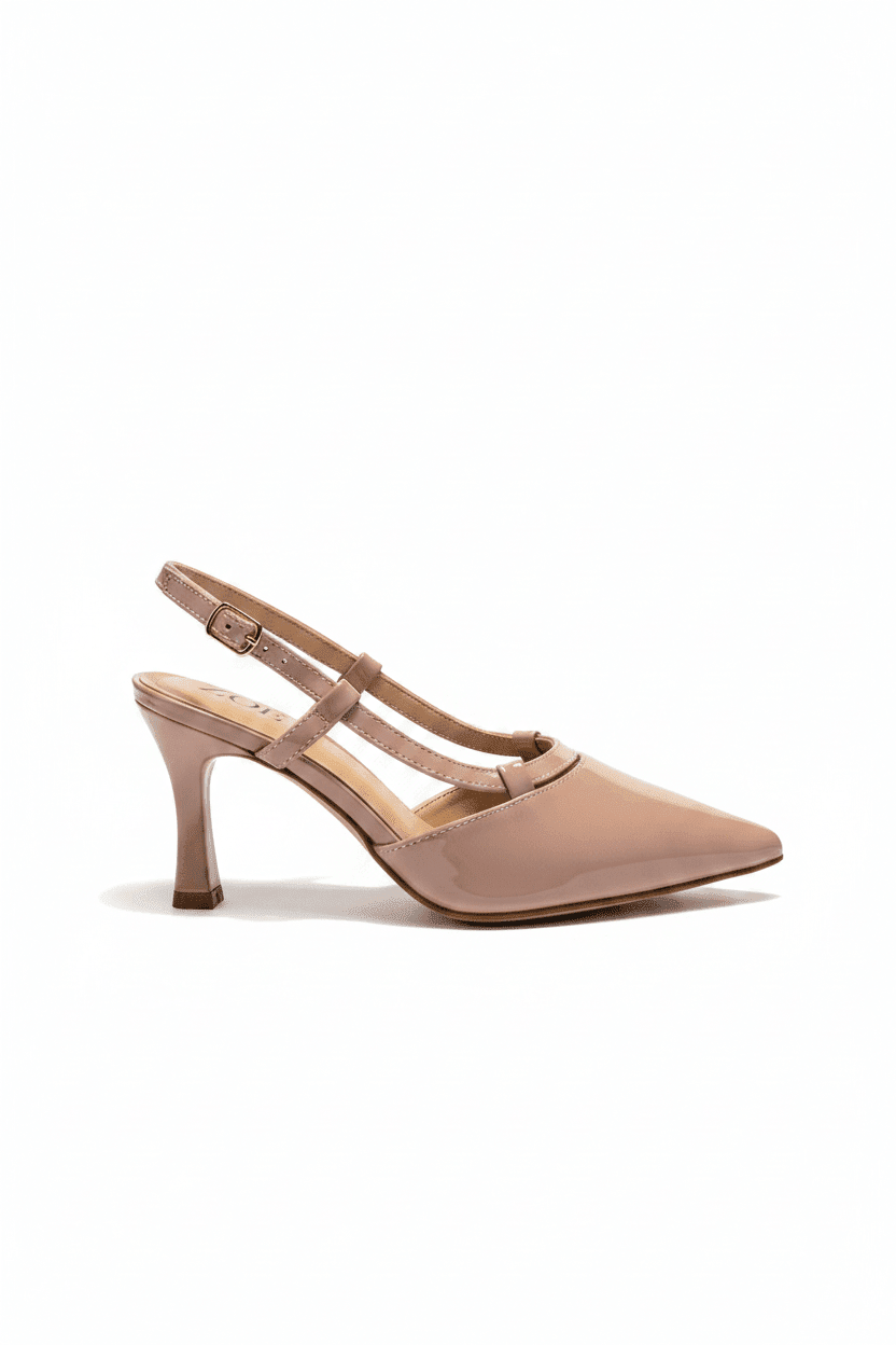 Tacones Nude 15099 Punta Fina Slingback de mujer Costa Rica - Calzado 365