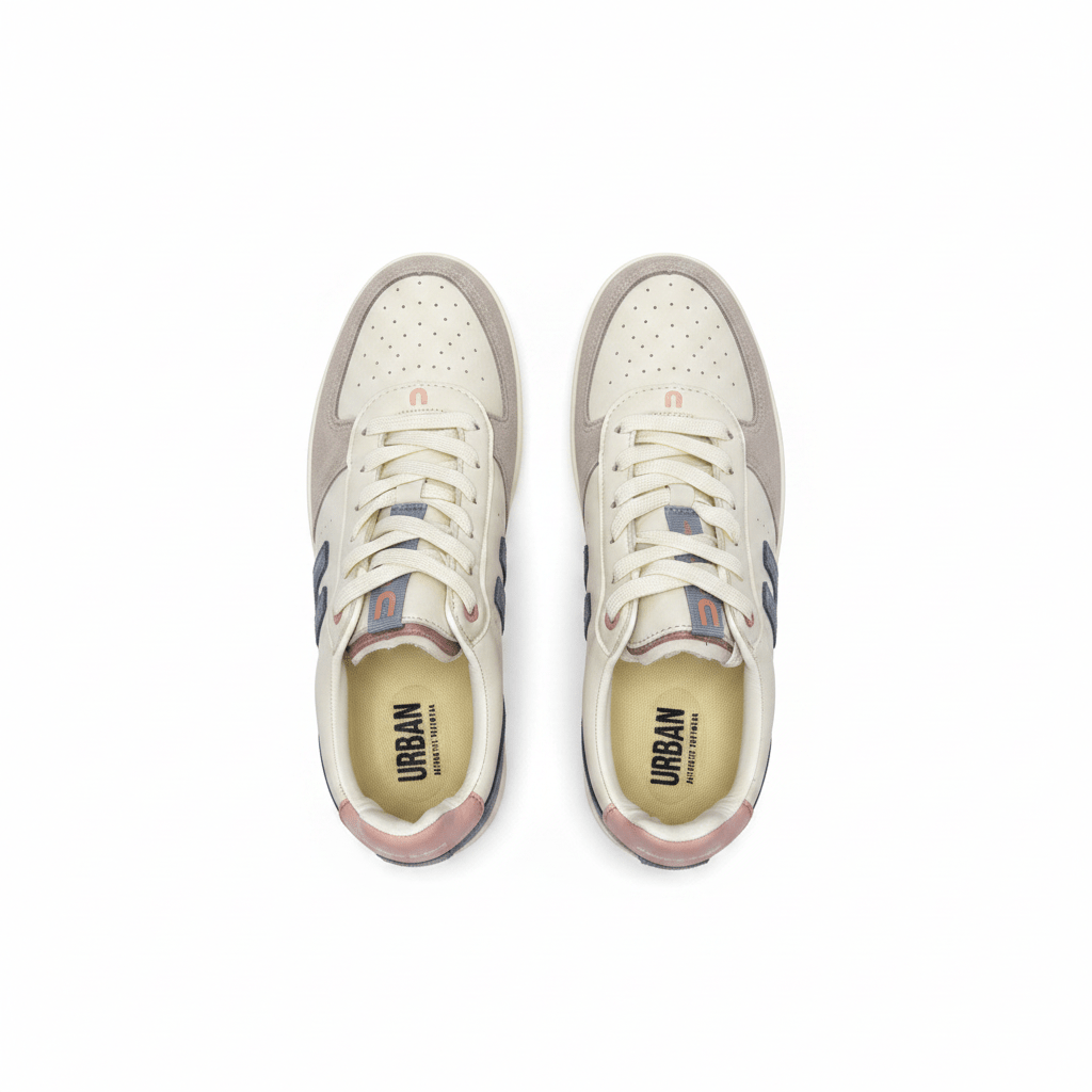 Tenis Blanco Azul Gamuza 13244 De Cordones Casual de Mujer Calzado 365 Costa Rica - Calzado 365