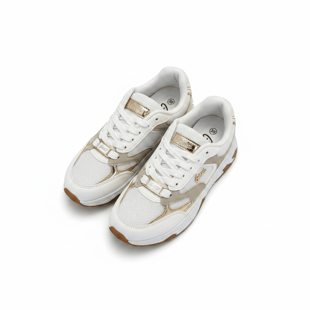 Tenis Blanco Beige 15139 Casual Deportivo de mujer Costa Rica - Calzado 365