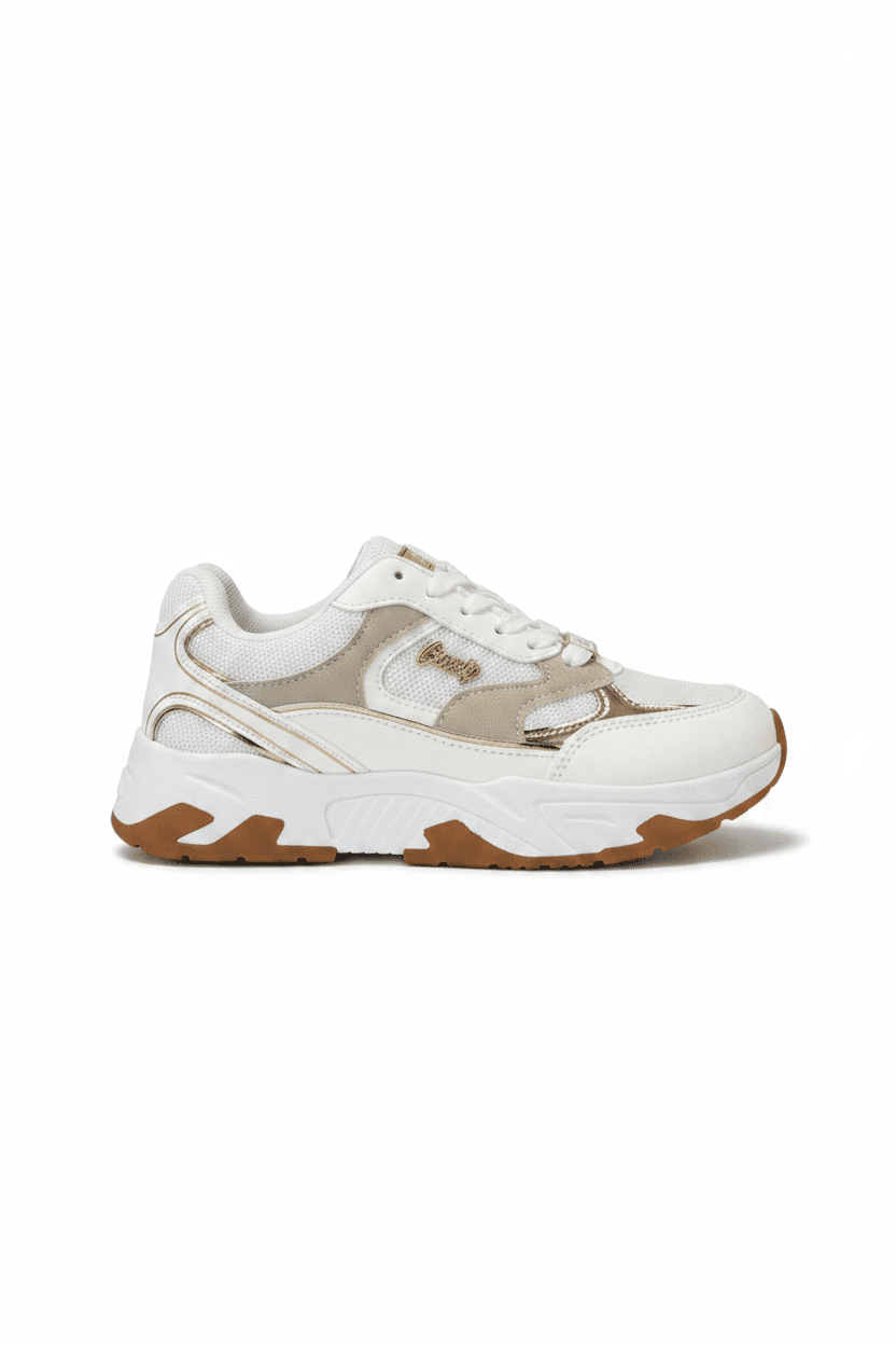 Tenis Blanco Beige 15139 Casual Deportivo de mujer Costa Rica - Calzado 365