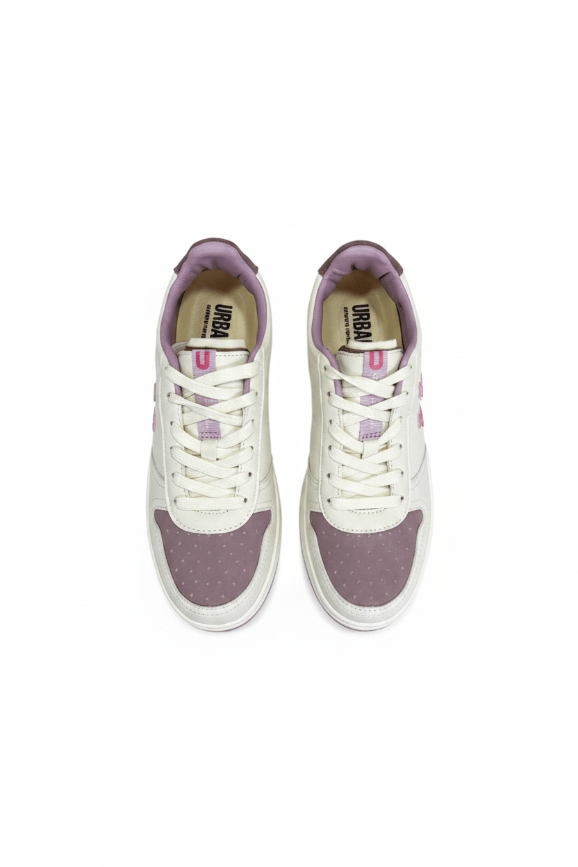 Tenis Blanco Hueso Lila 13251 Casual de Mujer Calzado 365 Costa Rica - Calzado 365