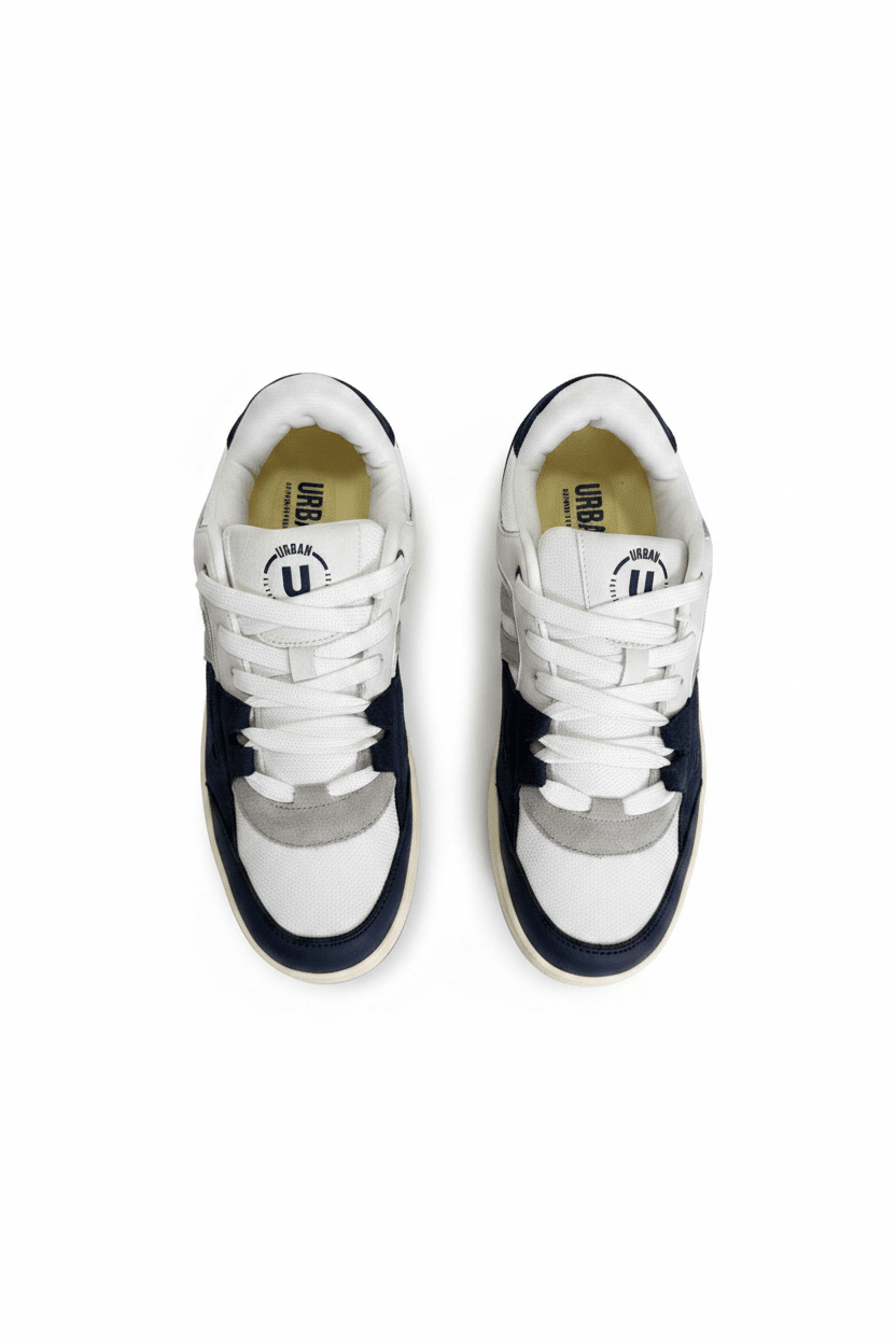 Tenis Blanco Navy Gamuza 13713 De Cordones Casual de Hombre Calzado 365 Costa Rica - Calzado 365