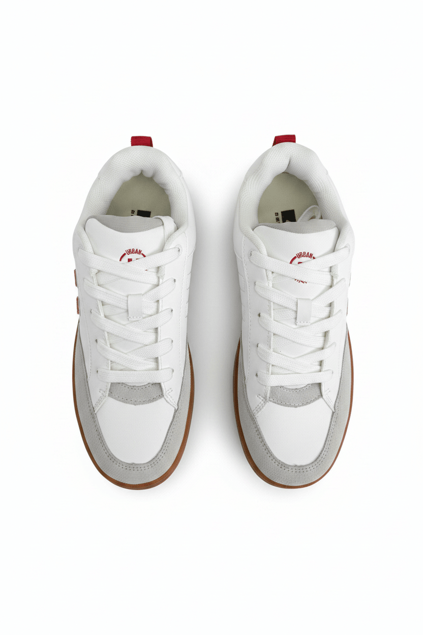 Tenis Blanco Rojo 13723 De Cordones Casual de Hombre Calzado 365 Costa Rica - Calzado 365