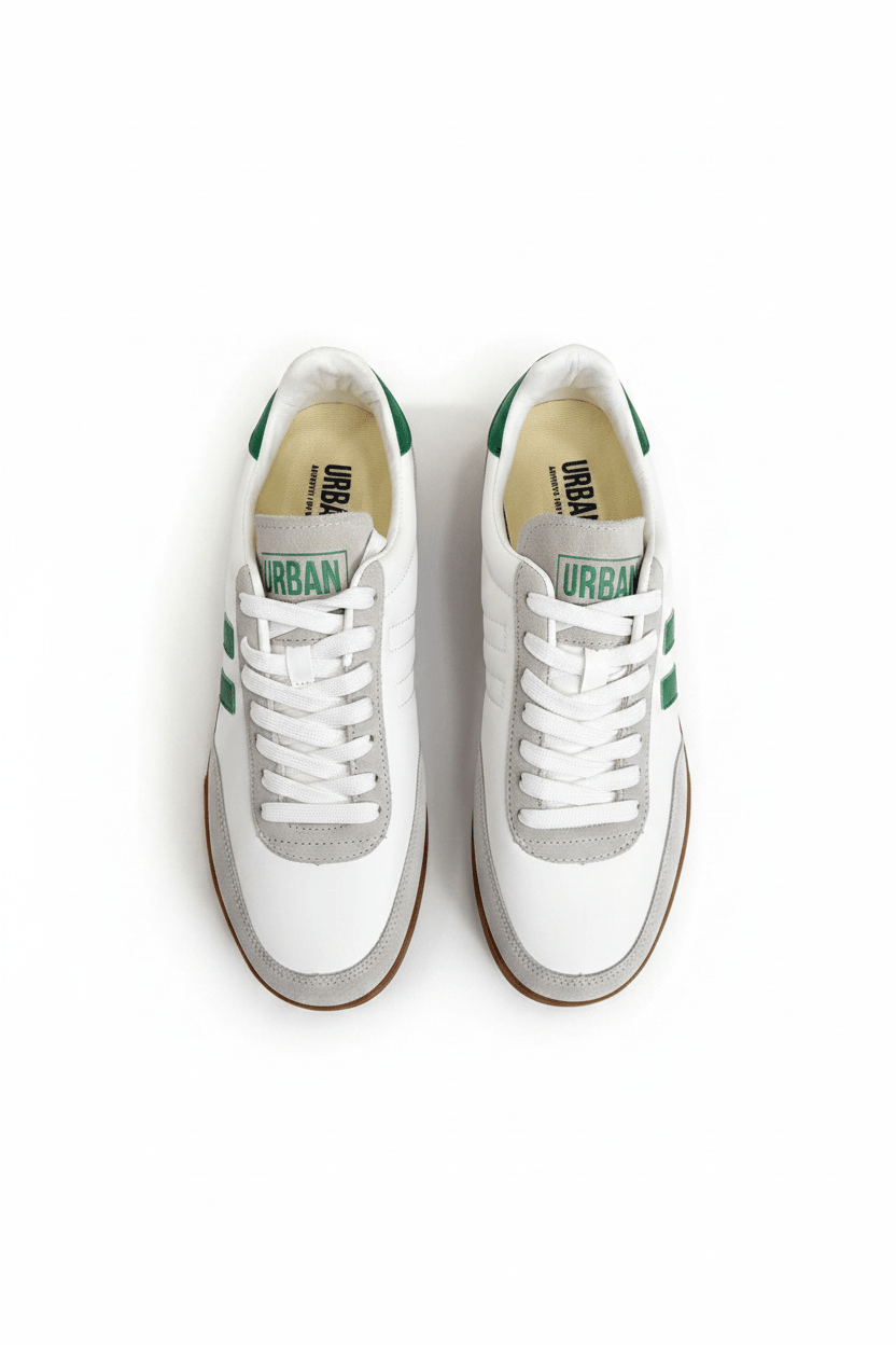 Tenis Blanco Verde Gamuza 13706 De Cordones Casual de Hombre Calzado 365 Costa Rica - Calzado 365