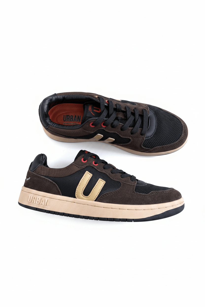 Tenis Café Negro Gamuza 13728 De Cordones Casual de Hombre Calzado 365 Costa Rica - Calzado 365