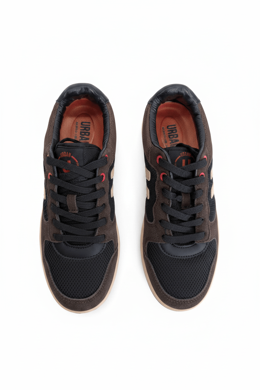 Tenis Café Negro Gamuza 13728 De Cordones Casual de Hombre Calzado 365 Costa Rica - Calzado 365