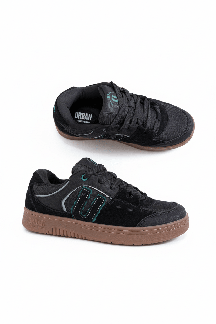 Tenis Negro Gamuza 13711 De Cordones Casual de Hombre Calzado 365 Costa Rica - Calzado 365
