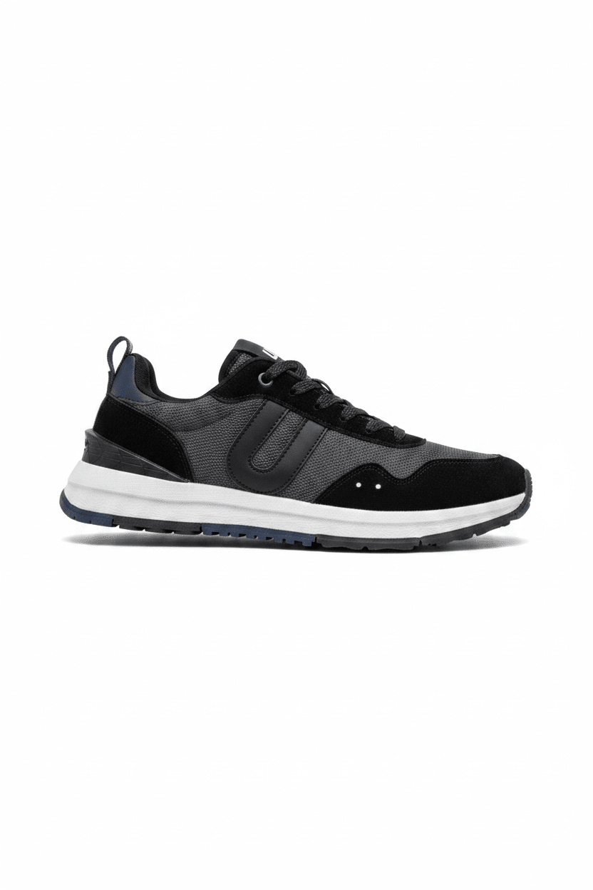Tenis Negro Gris Gamuza 12623 De Cordones Casual de Hombre Calzado 365 Costa Rica - Calzado 365