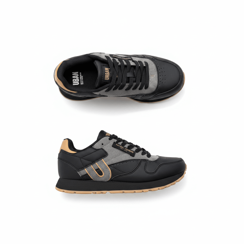 Tenis Negro Gris Gamuza 13195 De Cordones Casual de Mujer Calzado 365 Costa Rica - Calzado 365