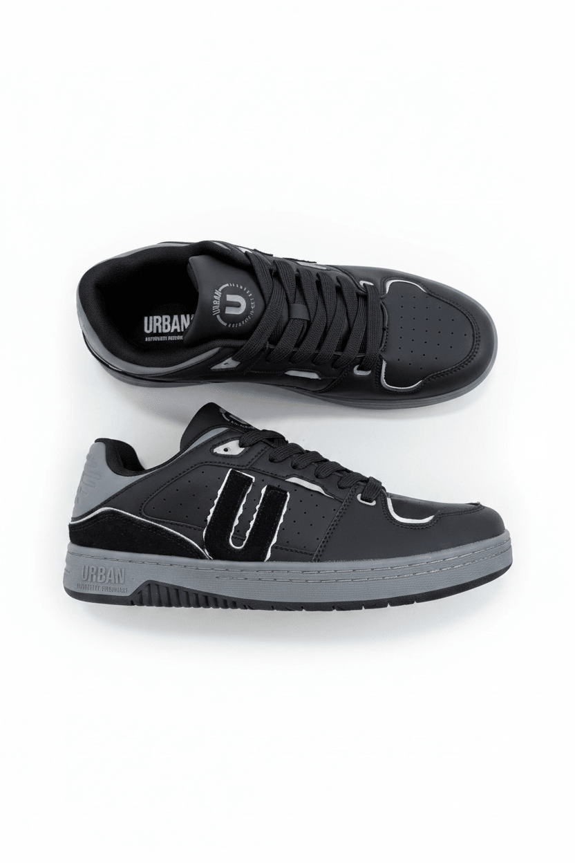 Tenis Negro Gris Gamuza 13714 De Cordones Casual de Hombre Calzado 365 Costa Rica - Calzado 365