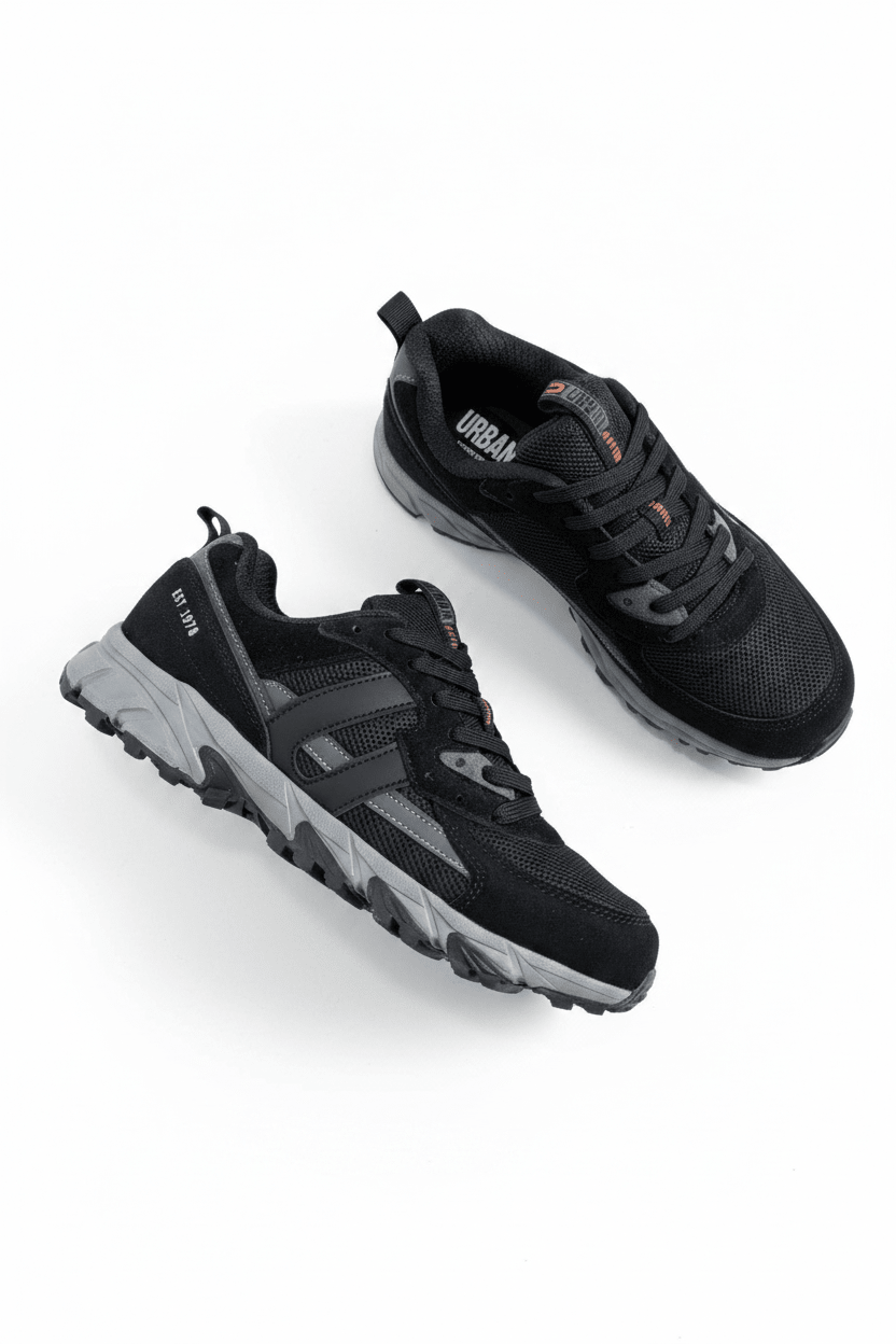 Tenis Negro Gris Gamuza 13726 De Cordones Casual de Hombre Calzado 365 Costa Rica - Calzado 365
