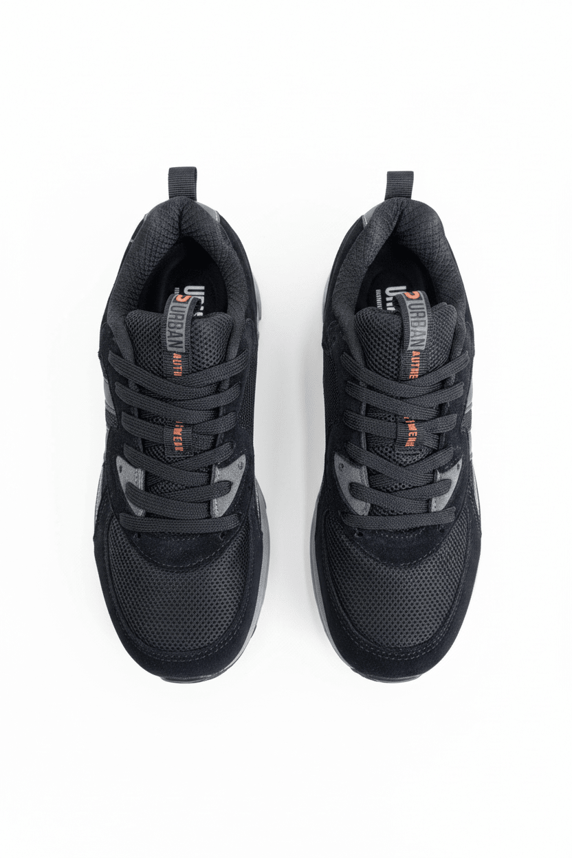 Tenis Negro Gris Gamuza 13726 De Cordones Casual de Hombre Calzado 365 Costa Rica - Calzado 365