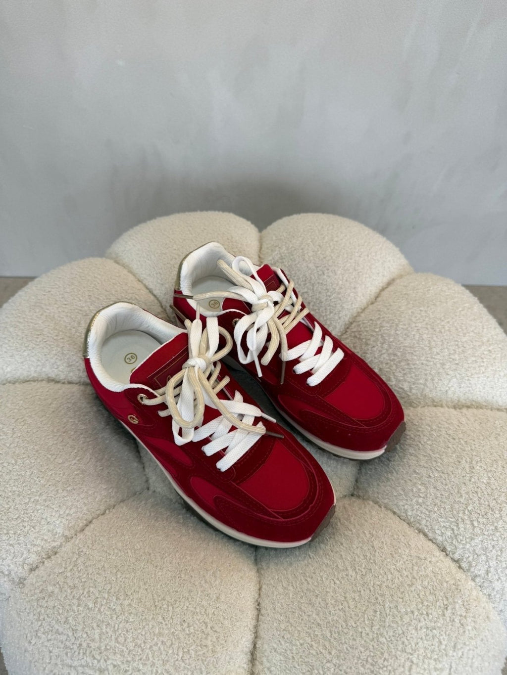 Tenis Rojo 15187 Cordones Deportivo de mujer Costa Rica - Calzado 365
