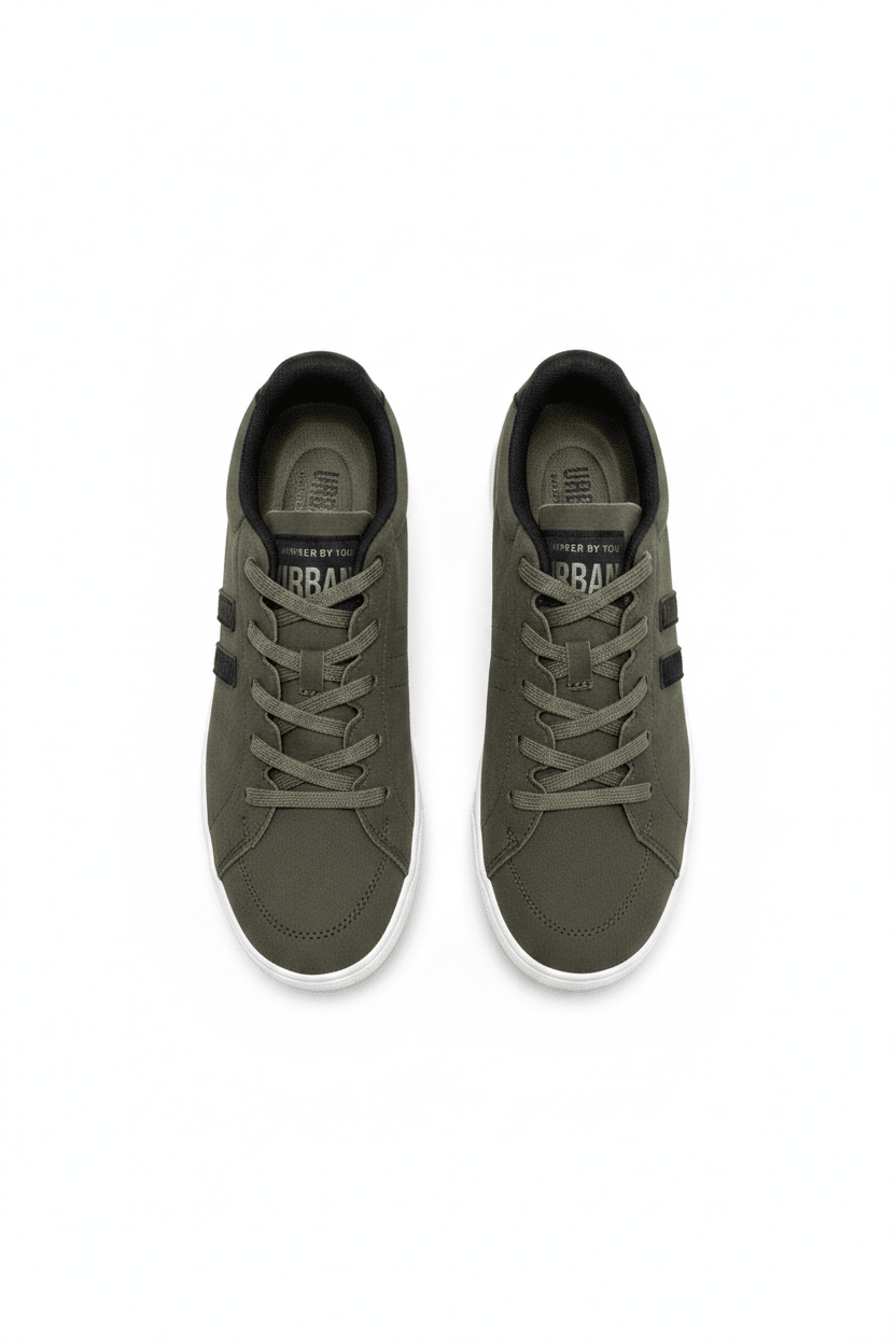 Tenis Verde Olivo Gamuza 13242 De Cordones Casual de Hombre Calzado 365 Costa Rica - Calzado 365