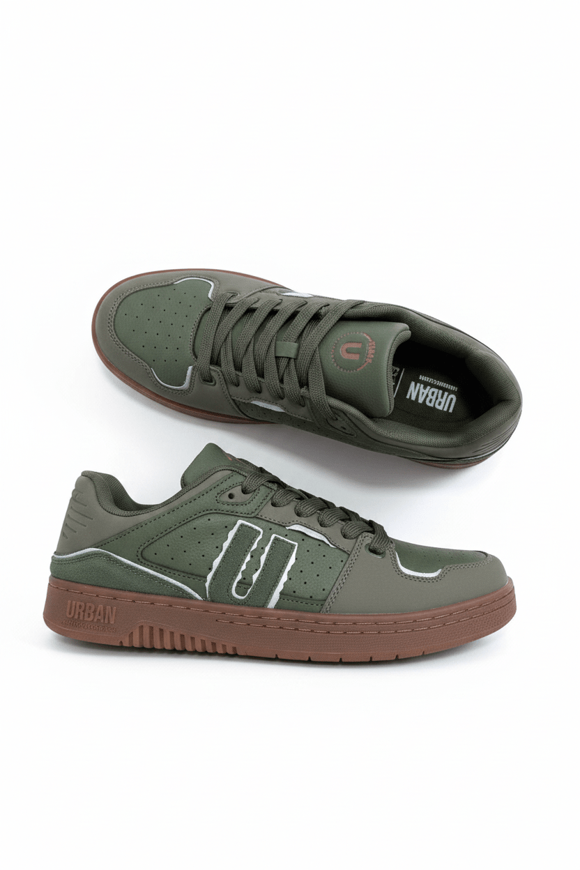Tenis Verde Olivo Gamuza 13715 De Cordones Casual de Hombre Calzado 365 Costa Rica - Calzado 365